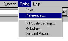 accessing the preferences dialog